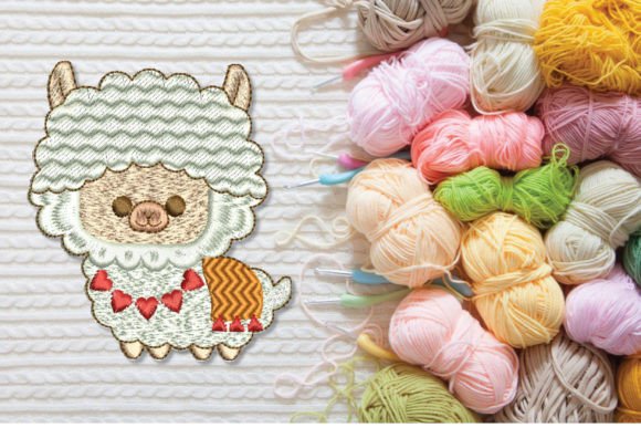 Cute Llama with Hearts Embroidery Review