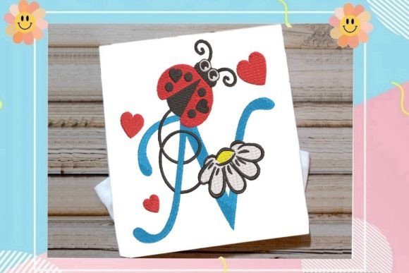 Ladybug N Letter Monogram Review