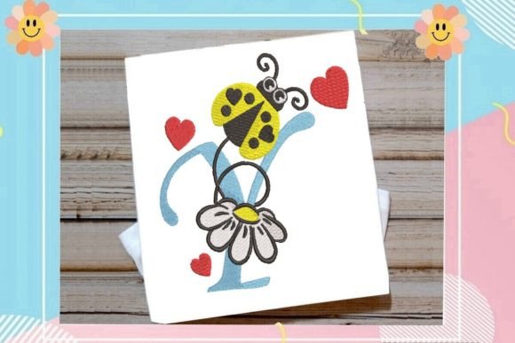 Ladybug Y Letter Monogram Embroidery Review