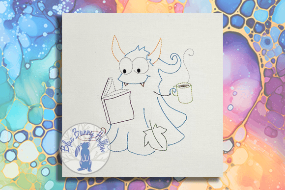 Monsters Read and Drink Cocoa: A Cozy Holiday Embroidery Review