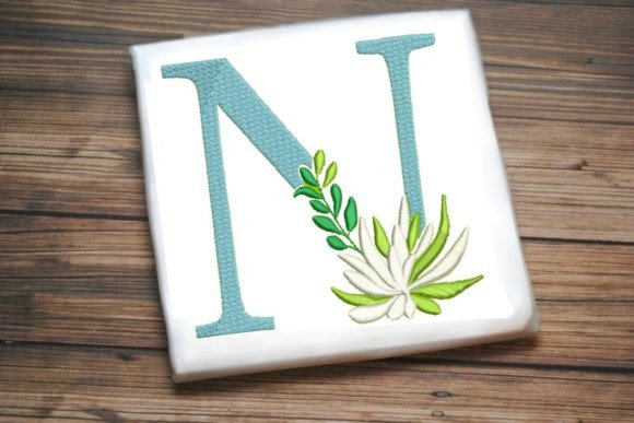 N Letter Decorative Greenery Alphabet Monogram Review
