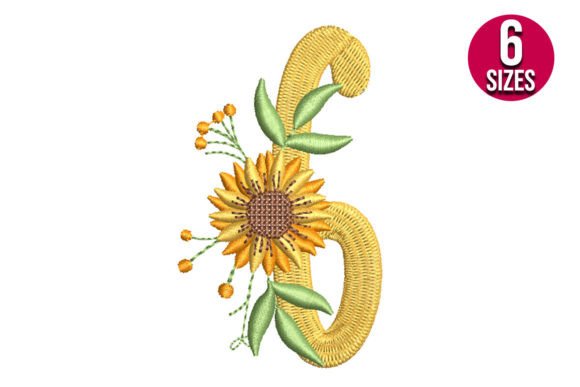 Sunflower Alphabet Number Six Embroidery Review