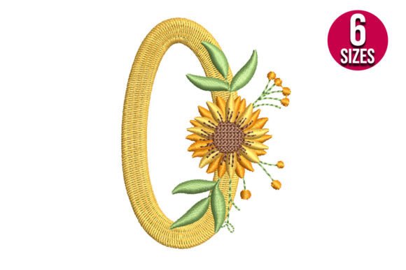 Sunflower Alphabet Number Zero Embroidery Review